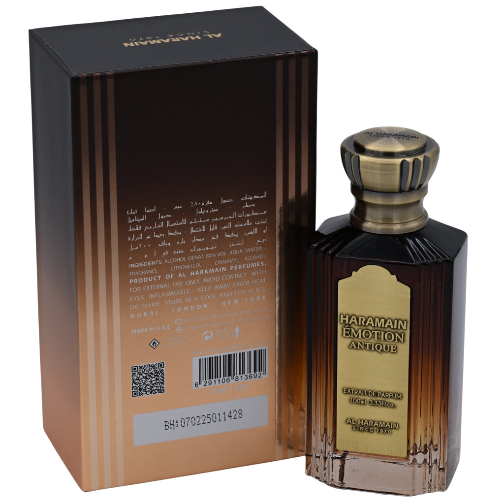 Al Haramain Emotion Antique Extrait de Parfum Spray Unisex 3.3/3.4 oz (100 ml) by Al Haramain