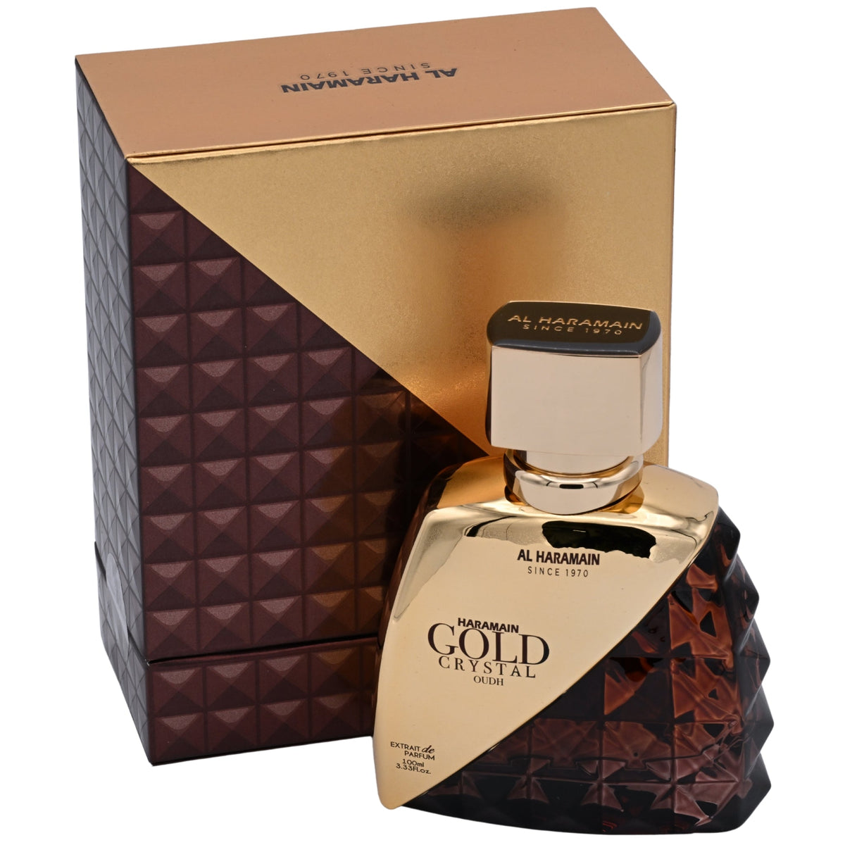 Al Haramain Gold Crystal Oudh Extrait de Parfum Spray Unisex 3.33 oz (100ml) New Retail Box