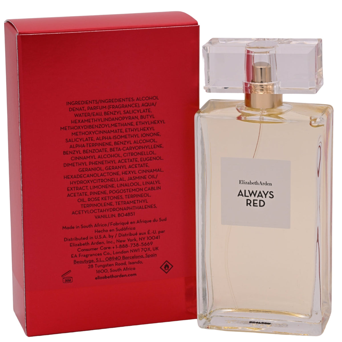 ALWAYS RED by Elizabeth Arden EDT Perfume 3.4 3.3 oz NEW IN BOX