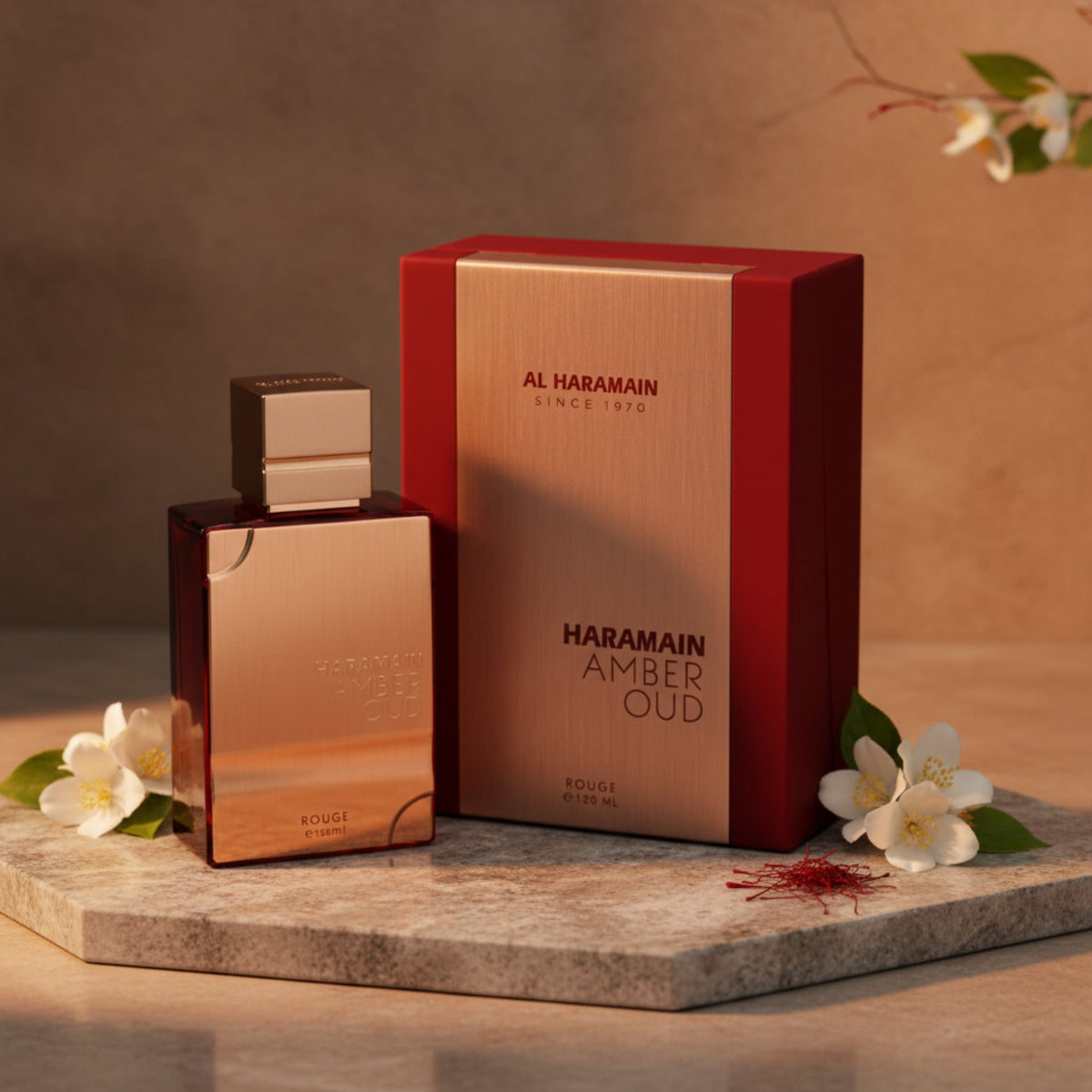 Amber Oud Rouge by Al Haramain for unisex EDP 4.0 oz New in Box