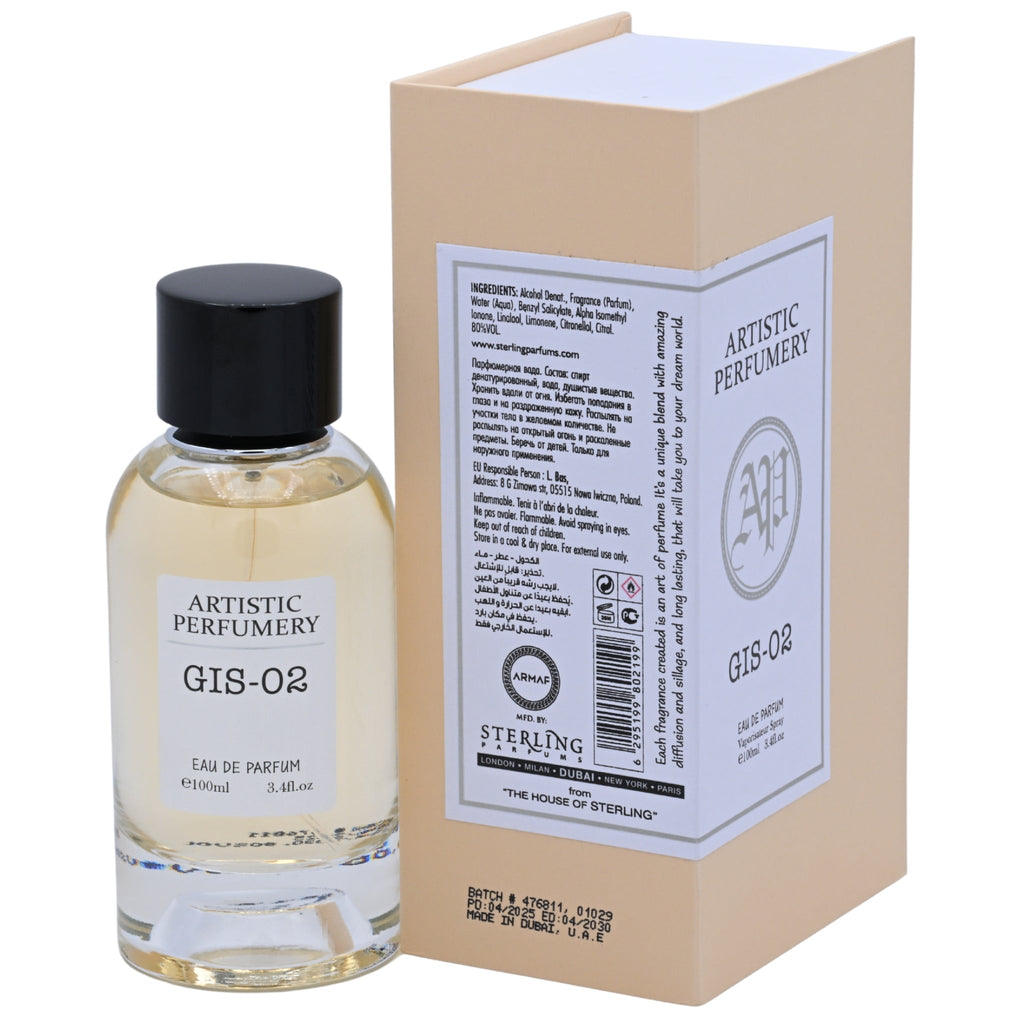 Armaf Artistic Perfumery Gis 02 EDP Spray Unisex 3.4 oz 100ml New Box