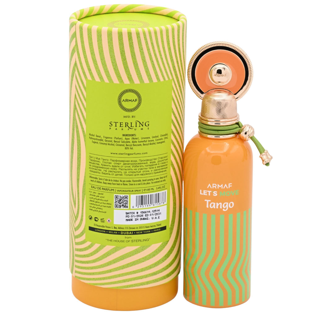 Armaf Let’s Move Tango Eau de Parfum Spray for Men 3.4 oz New Retail Box