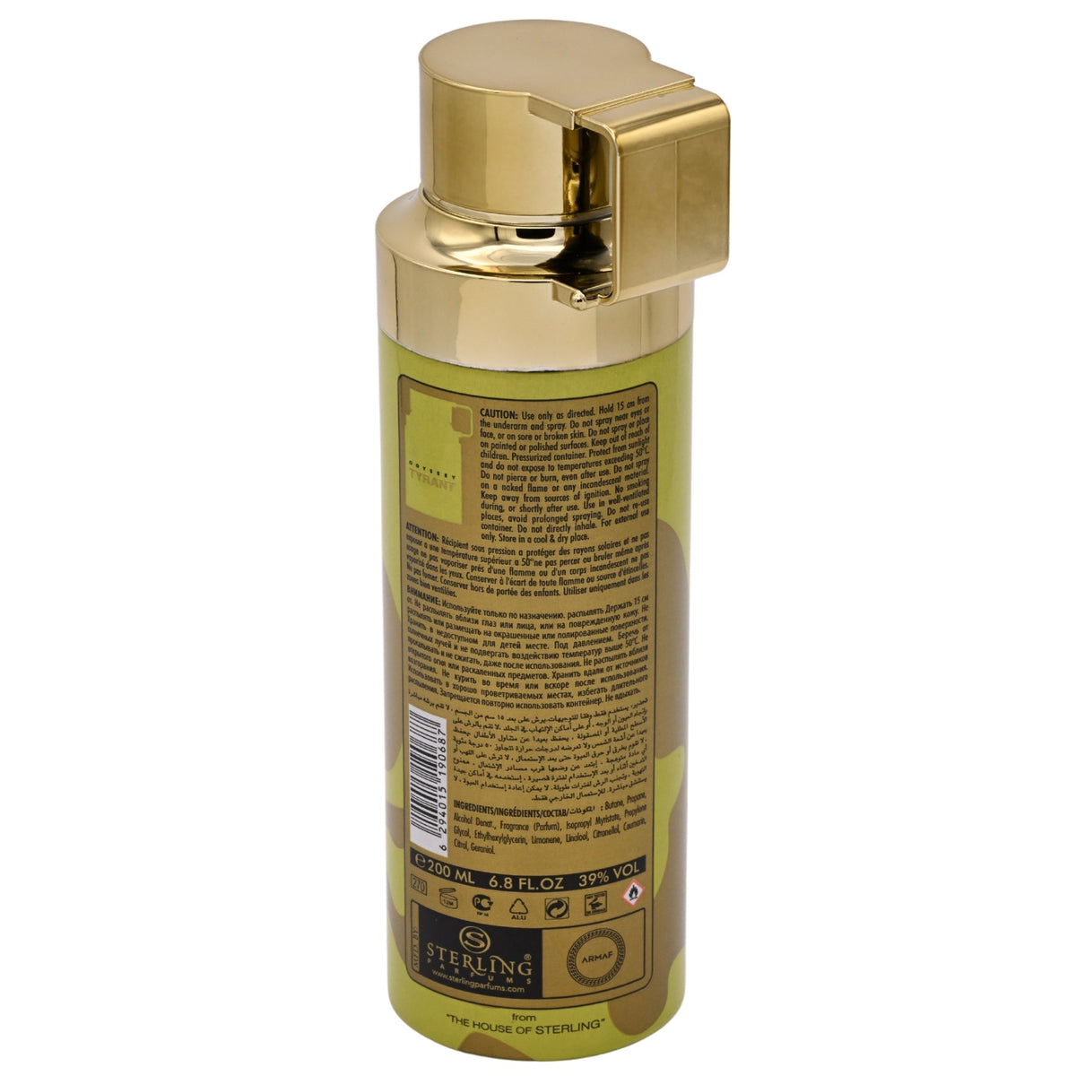 Armaf Odyssey Tyrant Special Edition Perfumed Body Spray Deodorant for Men 6.8 oz (200 ml)