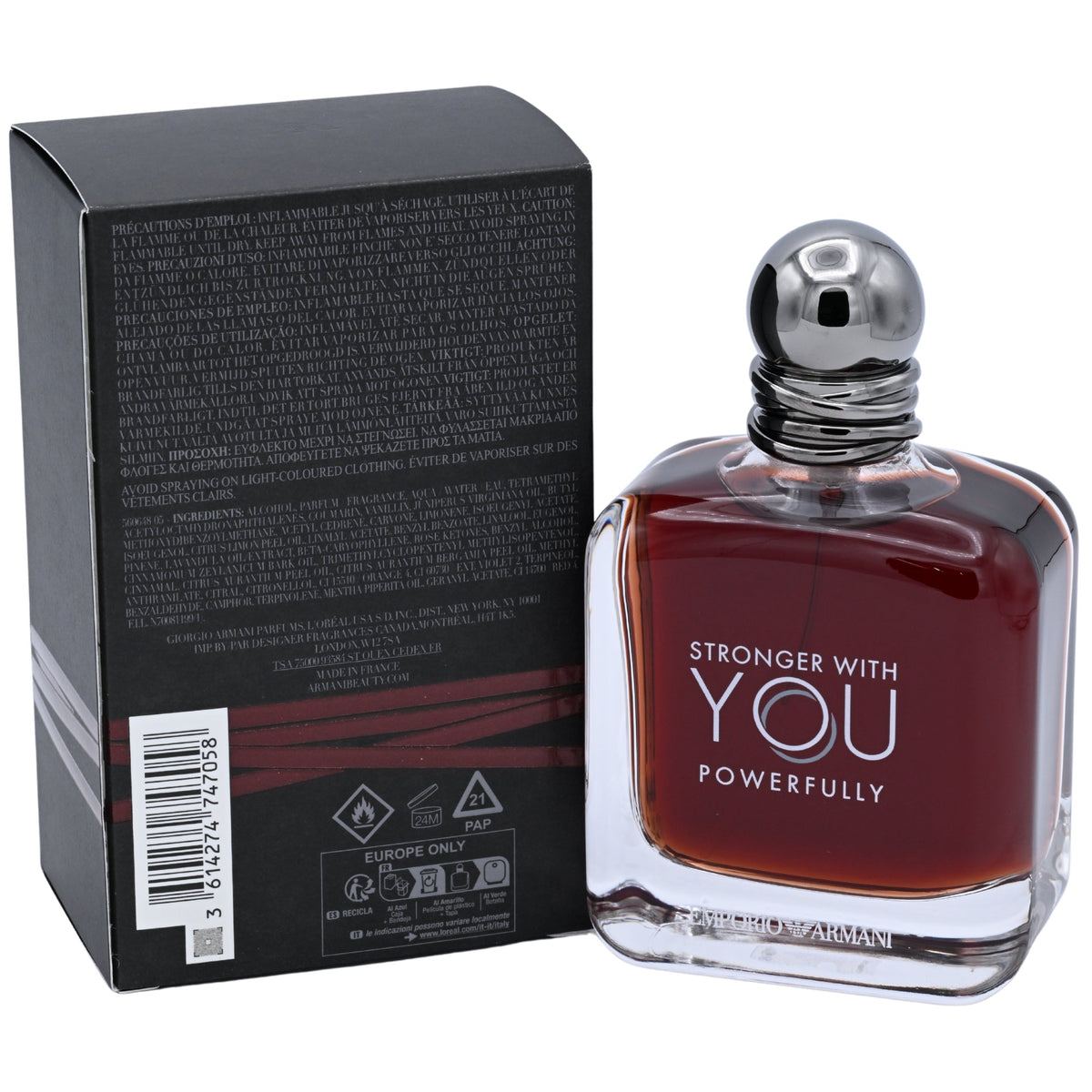 Armani Emporio Stronger With You Powerfully EDP Spray Men 3.4 oz New Box