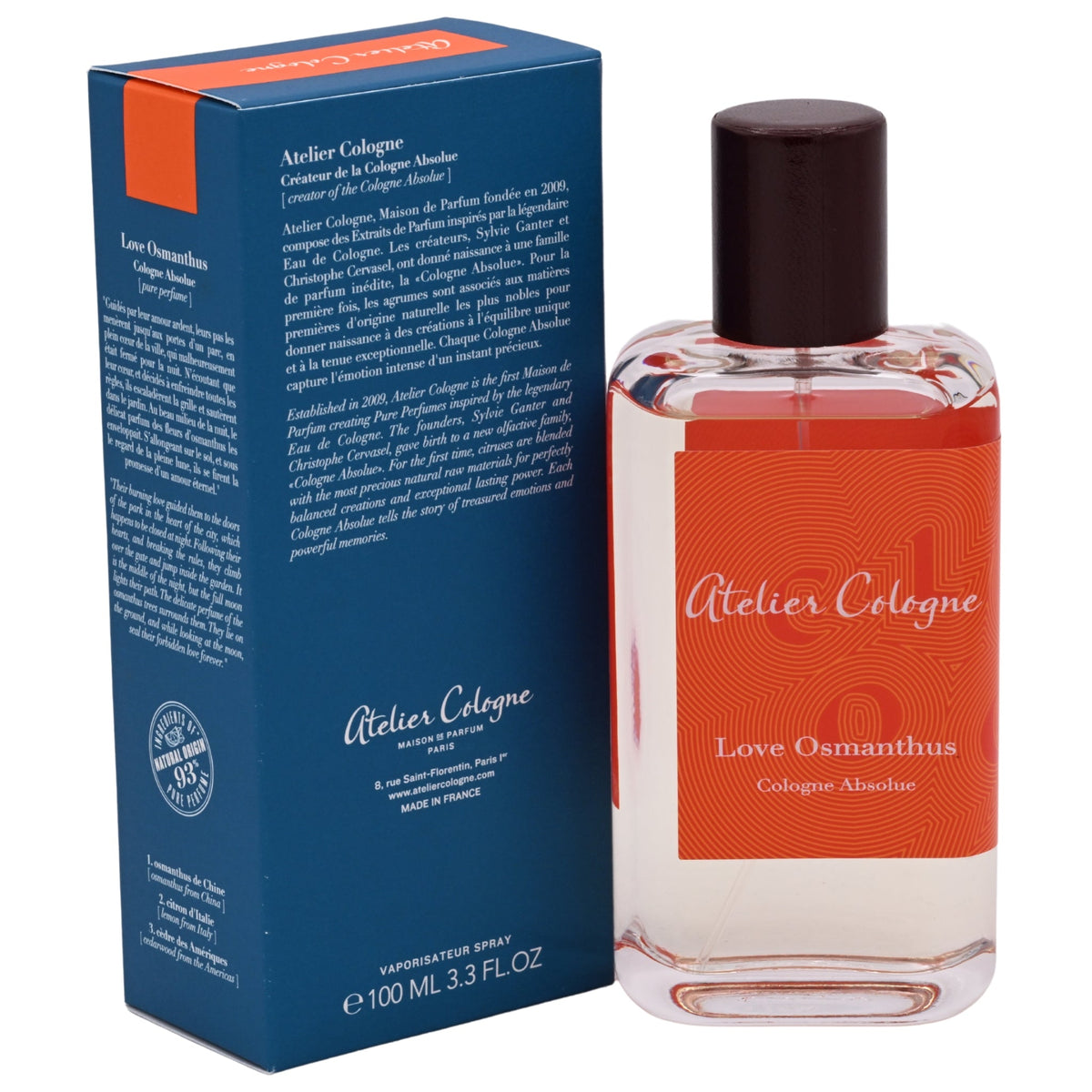 Atelier Cologne Love Osmanthus Eau de Cologne Spray Unisex 3.4 oz (100 ml) New in Box