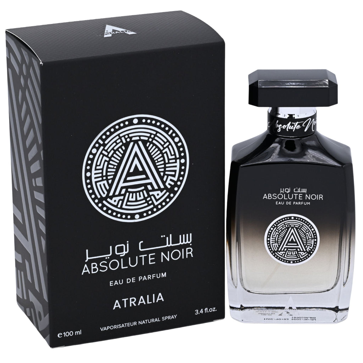 Atralia Absolute Noir Eau de Parfum (EDP) Spray for Men 3.4 oz / 100 ml