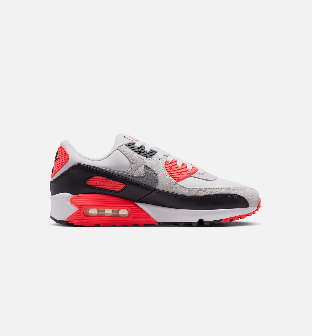 Air Max 90 Infrared 3M Mens Lifestyle Shoe - White/Cement Grey/Infrared/Black
