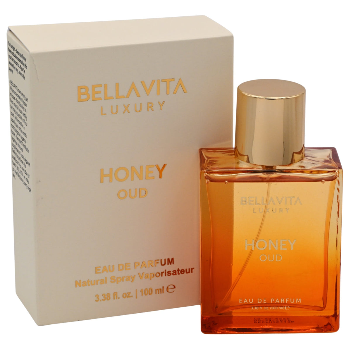 Bellavita Luxury Honey Oud Eau de Parfum Spray Unisex 3.38 fl oz (100 ml) - New Retail Box