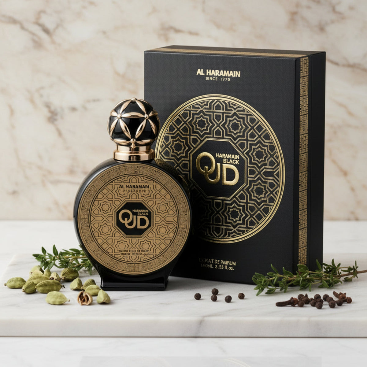 Black Oud by Al Haramain for Unisex EDP 3.3 / 3.4 oz New in Box