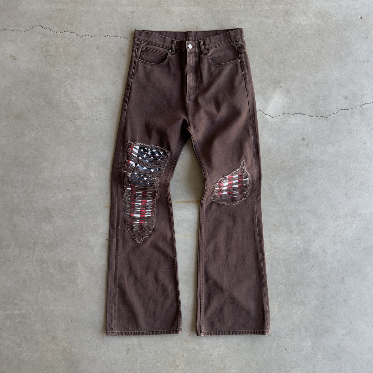 Brown Liberty Flare Denim