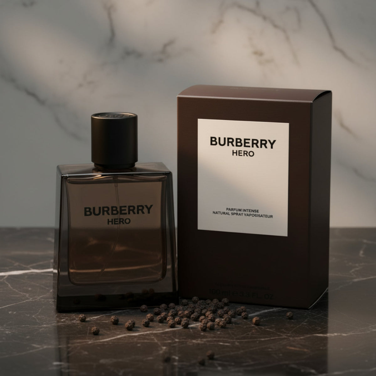 Burberry Hero Parfum Intense Spray for Men 3.3 oz (100 mL) Refillable - Burberry