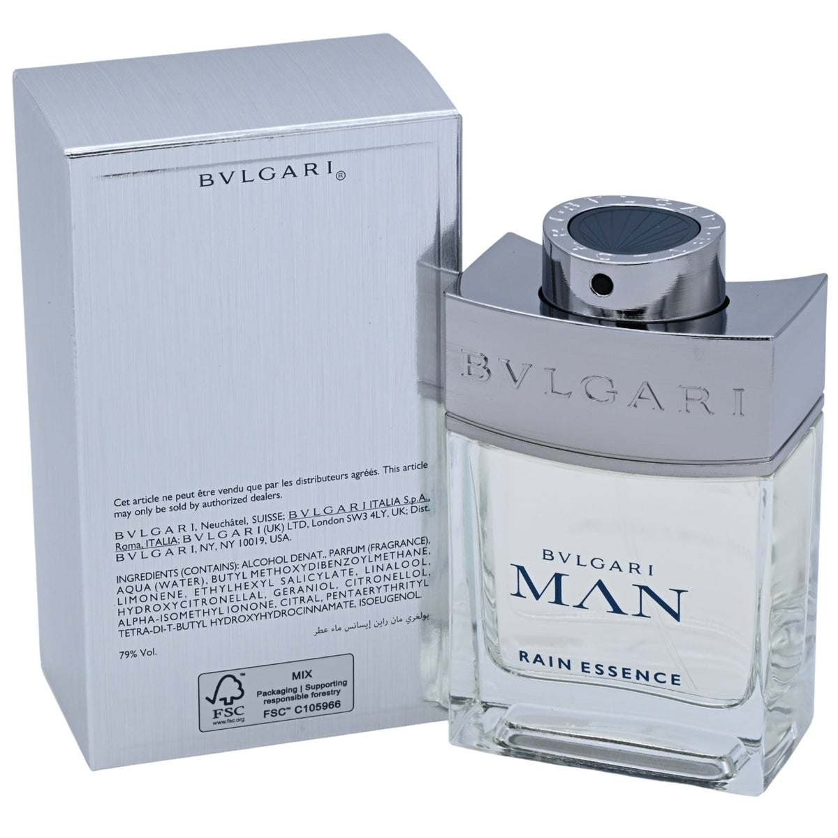 Bvlgari Man Rain Essence Eau de Parfum Spray for Men 2.0 oz (60 ml) by Bvlgari