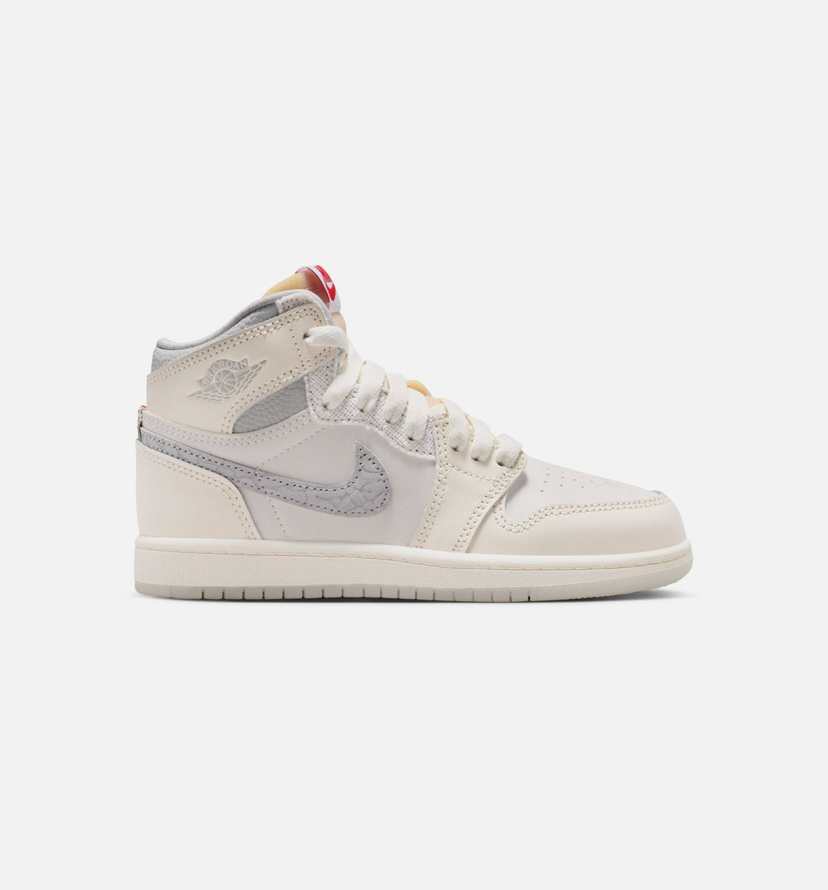 Air Jordan 1 Retro High OG Sail Preschool Lifestyle Shoe - Sail/University Red/Pale Ivory