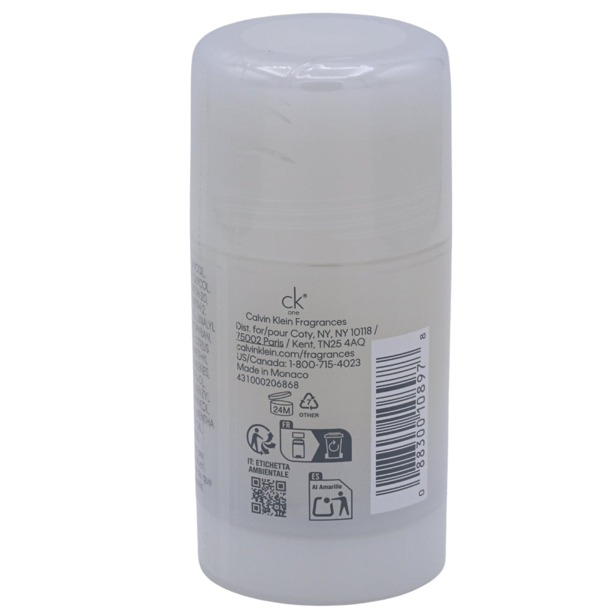 Calvin Klein CK One Deodorant Stick, Unisex, 2.6 oz