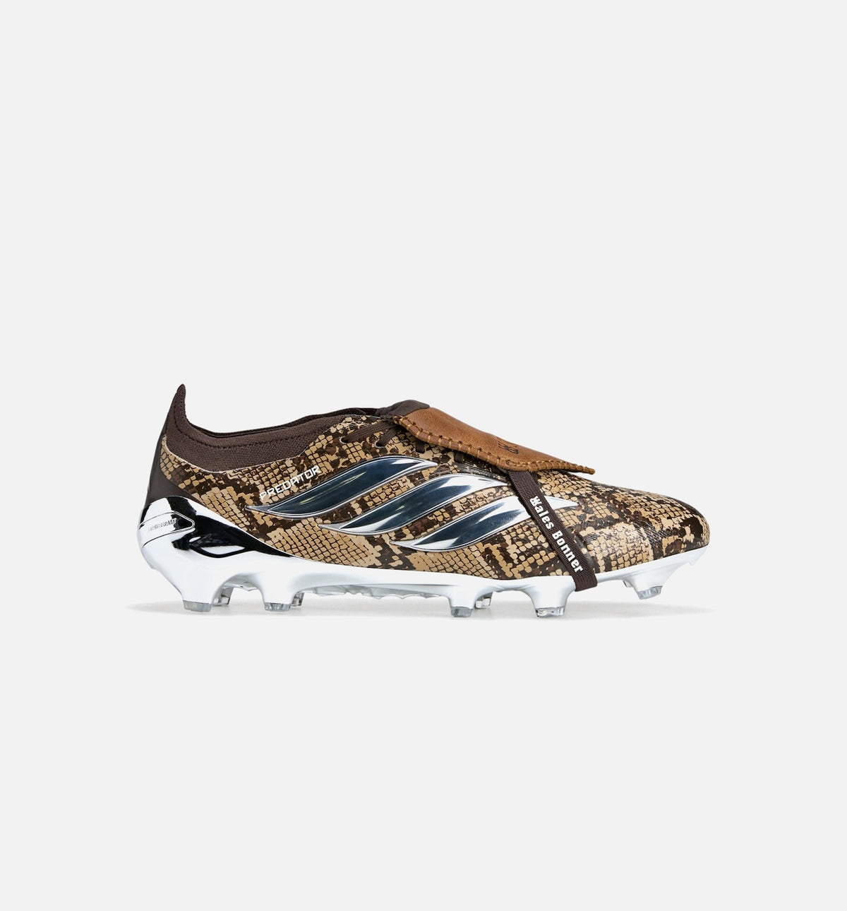 Wales Bonner x Predator Elite Snake Mens Lifestyle Shoe - Khaki/Silver Metallic/Wonder White