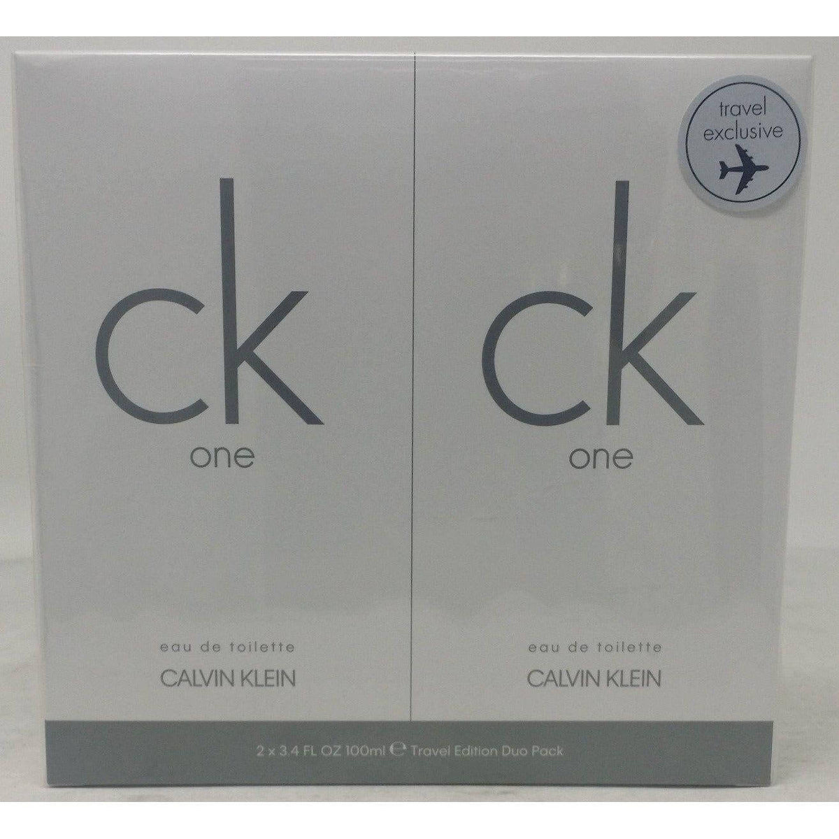 Calvin Klein CK One EDT 3.4 oz Each 6.8 oz Total Travel Edition Duo Pack Of 2