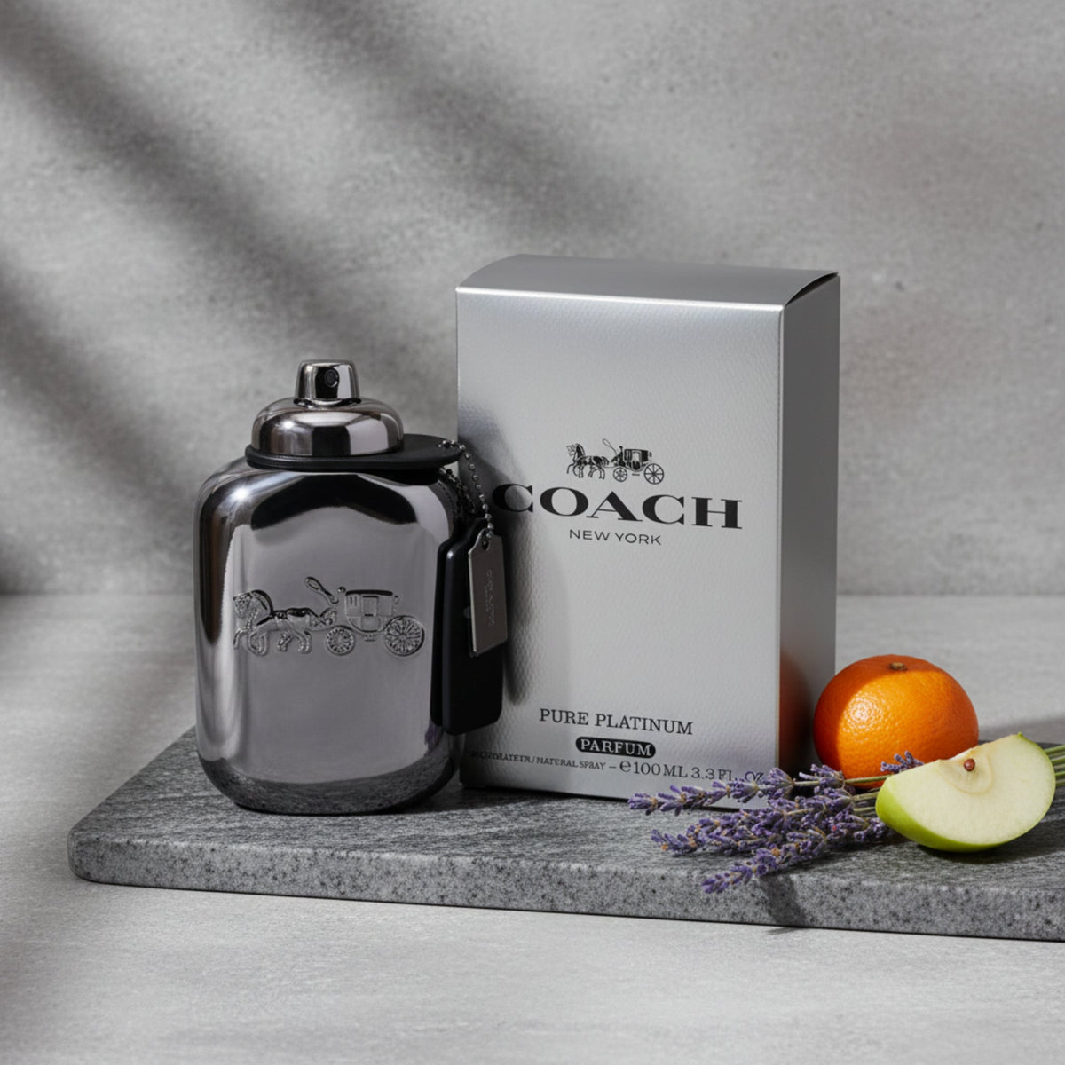 Coach Pure Platinum Parfum Spray for Men 3.3 fl oz (100 ml) New in Box