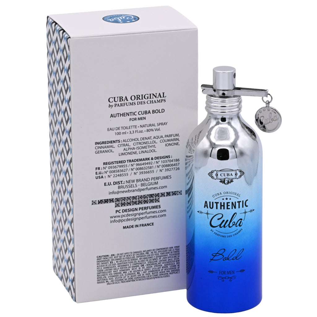 Cuba Authentic Bold Eau de Toilette (EDT) Spray for Men, 3.3 oz