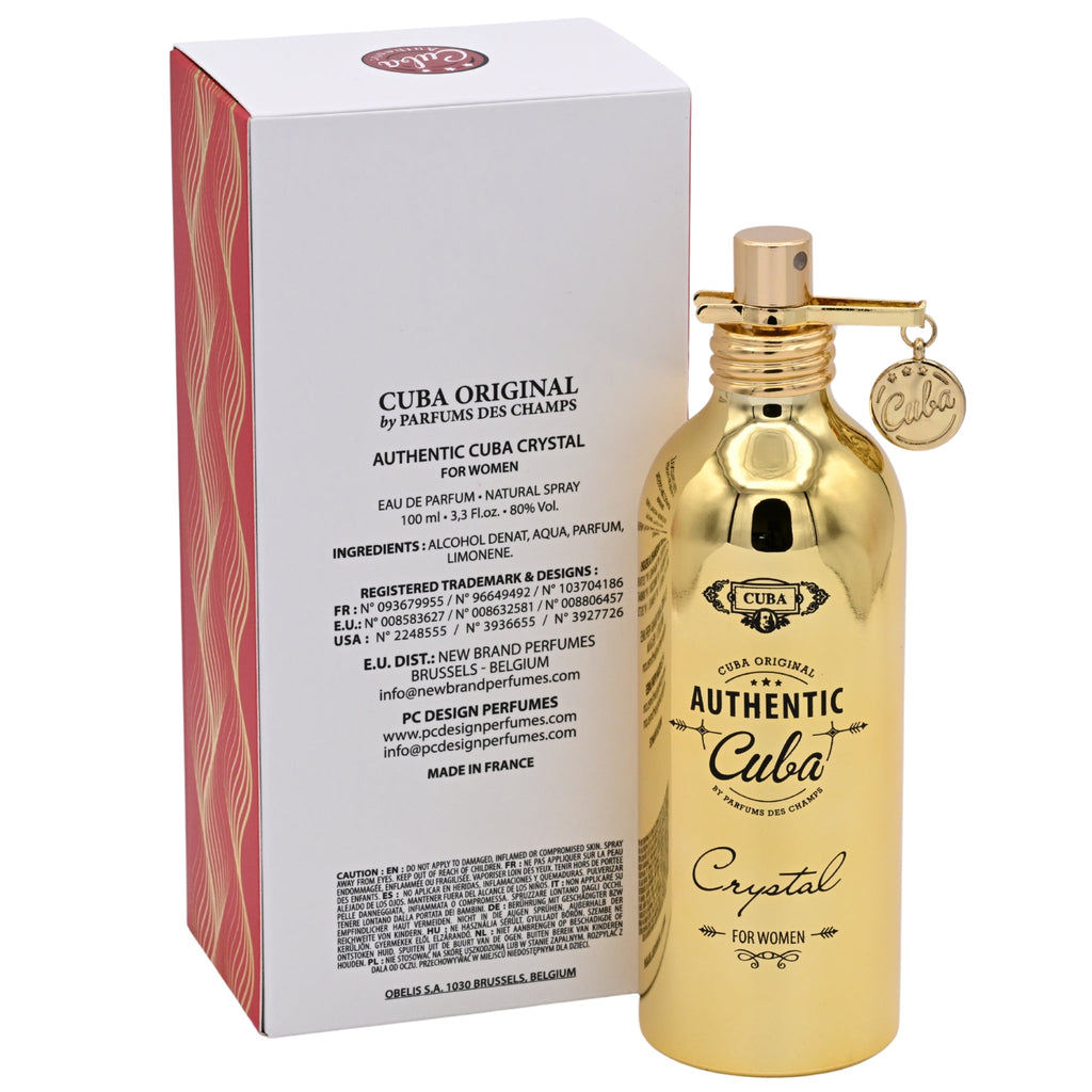 Cuba Authentic Crystal Eau de Parfum Spray for Women 3.3 oz (100 ml) by Cuba