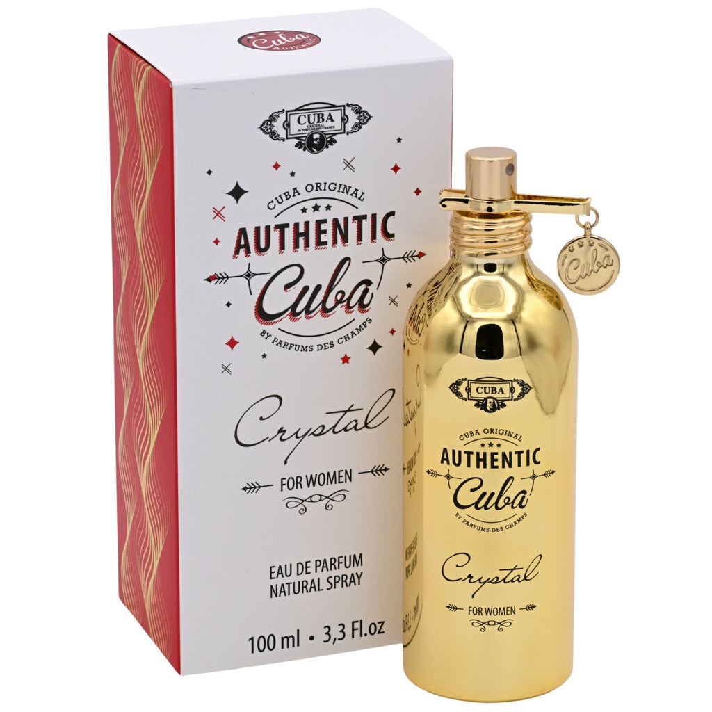 Cuba Authentic Crystal Eau de Parfum Spray for Women 3.3 oz (100 ml) by Cuba