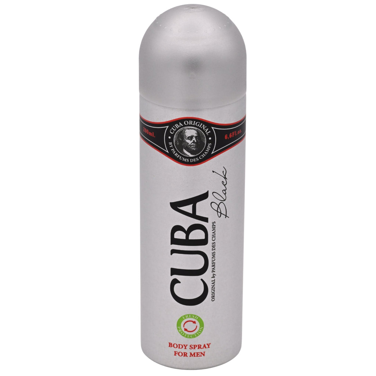 Cuba Black by Cuba Body Spray for Men, 6.7 oz (200 ml)