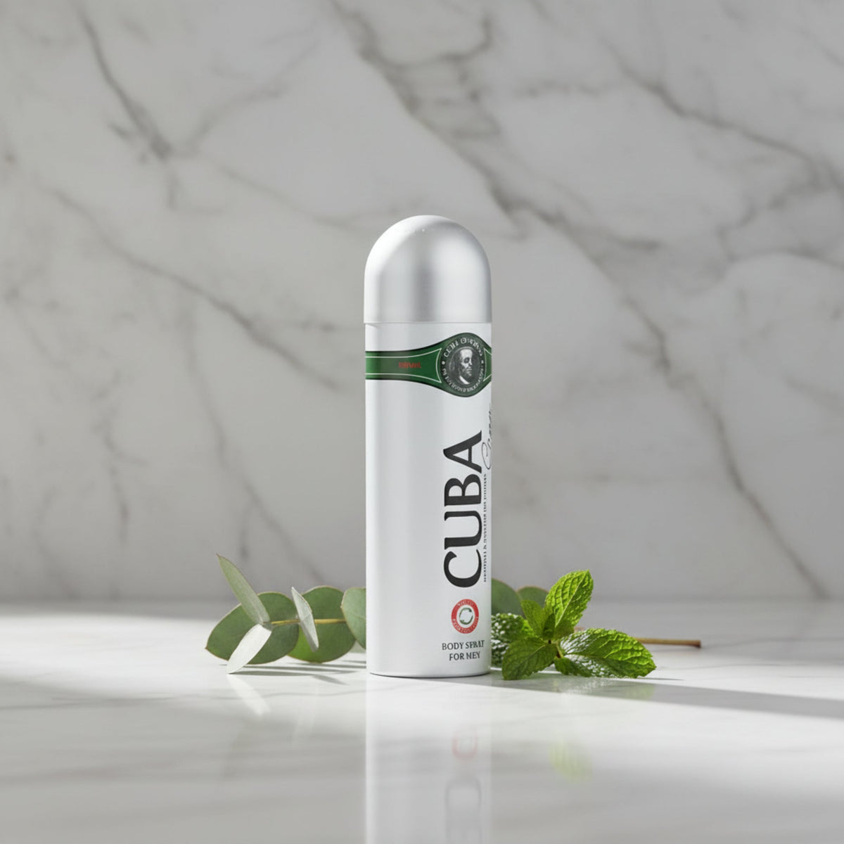 Cuba Green Deodorant Body Spray for Men 6.7 oz (200 ml) by Cuba