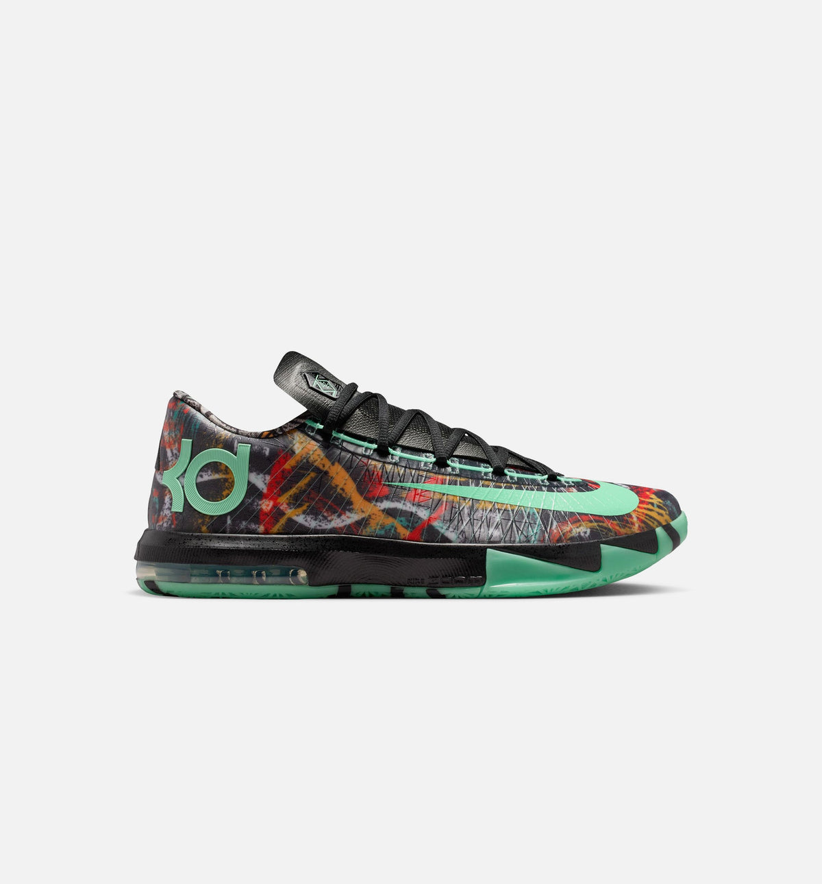 KD 6 All Star Illusion Mens Basketball Shoe - Multicolor/Green Glow/Black