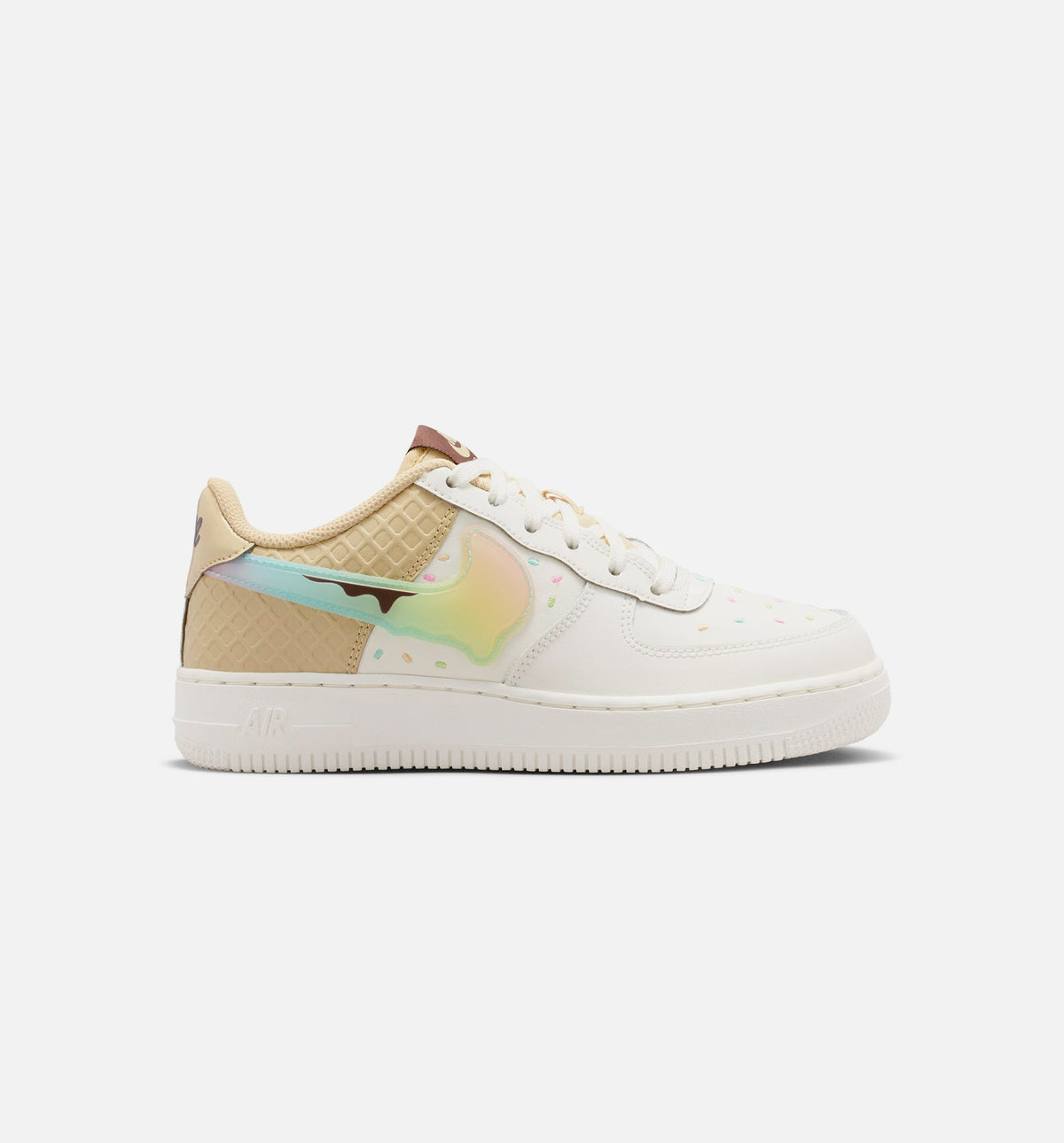 Air Force 1 Ice Cream Grade School Lifestyle Shoe -  Sail/Sesame/Lemon Venom/Multi-Color