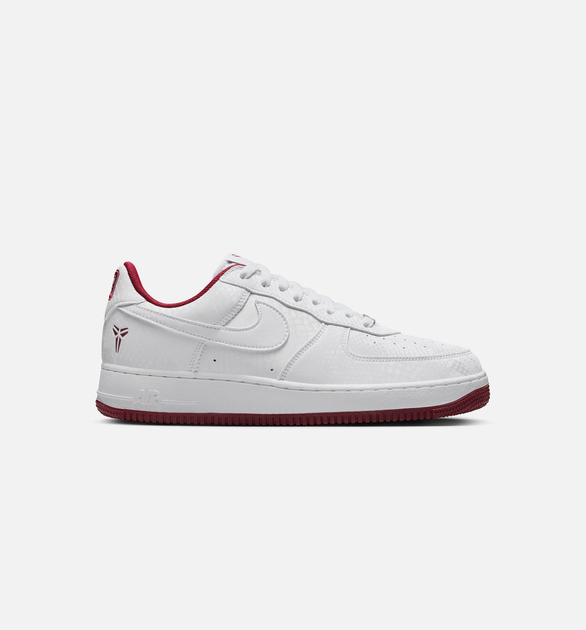 Kobe Air Force 1 Low Merion Mens Lifestyle Shoe - White/Team Red/Team Red/White