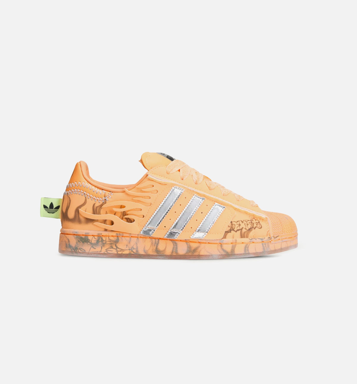 Hellstar Superstar II Mens Lifestyle Shoe - Hazy Orange/Silver Metallic/Core Black Limit One Per Customer