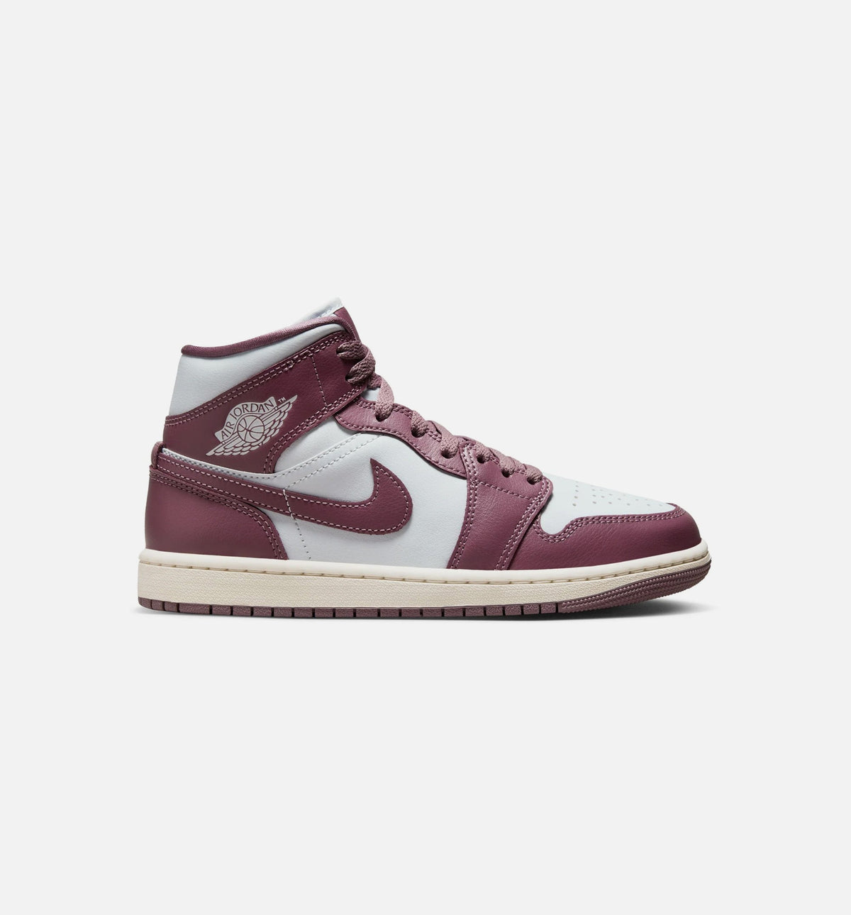 Air Jordan 1 Mid Sky J Mauve Womens Lifestyle Shoe - Pure Platinum/Sky J Mauve/Sail