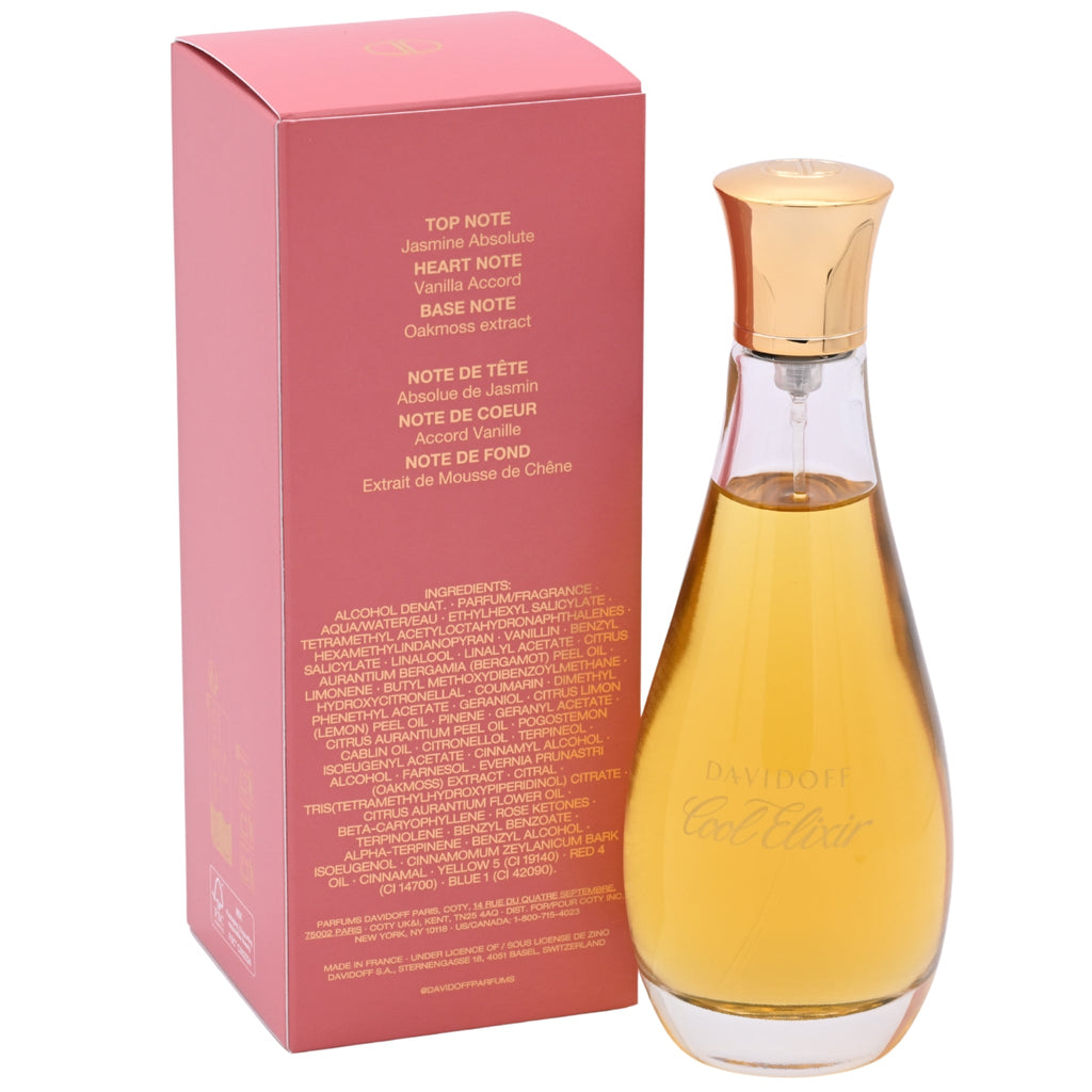Davidoff Cool Elixir Woman Parfum Intense Spray for Women 3.4 oz (100 ml) - New Retail Box