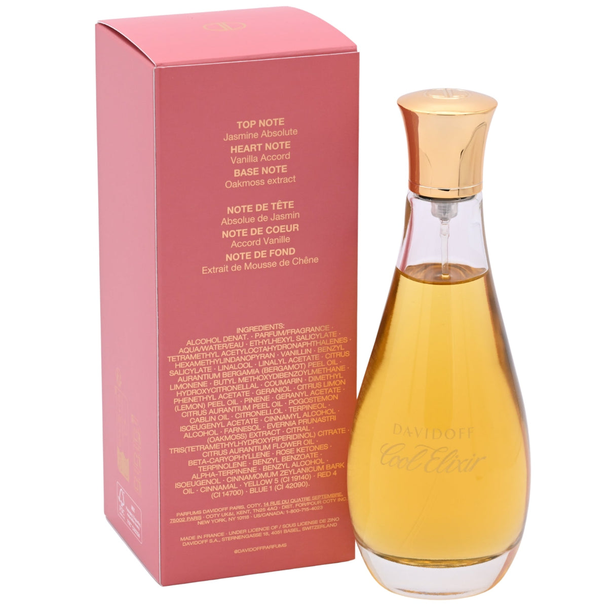Davidoff Cool Elixir Woman Parfum Intense Spray for Women 3.4 oz (100 ml) - New Retail Box