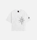 Black Cat Star Mens Short Sleeve Shirt - White