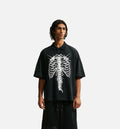 Your Message Here Mens Short Sleeve Shirt - Black/Safety Orange