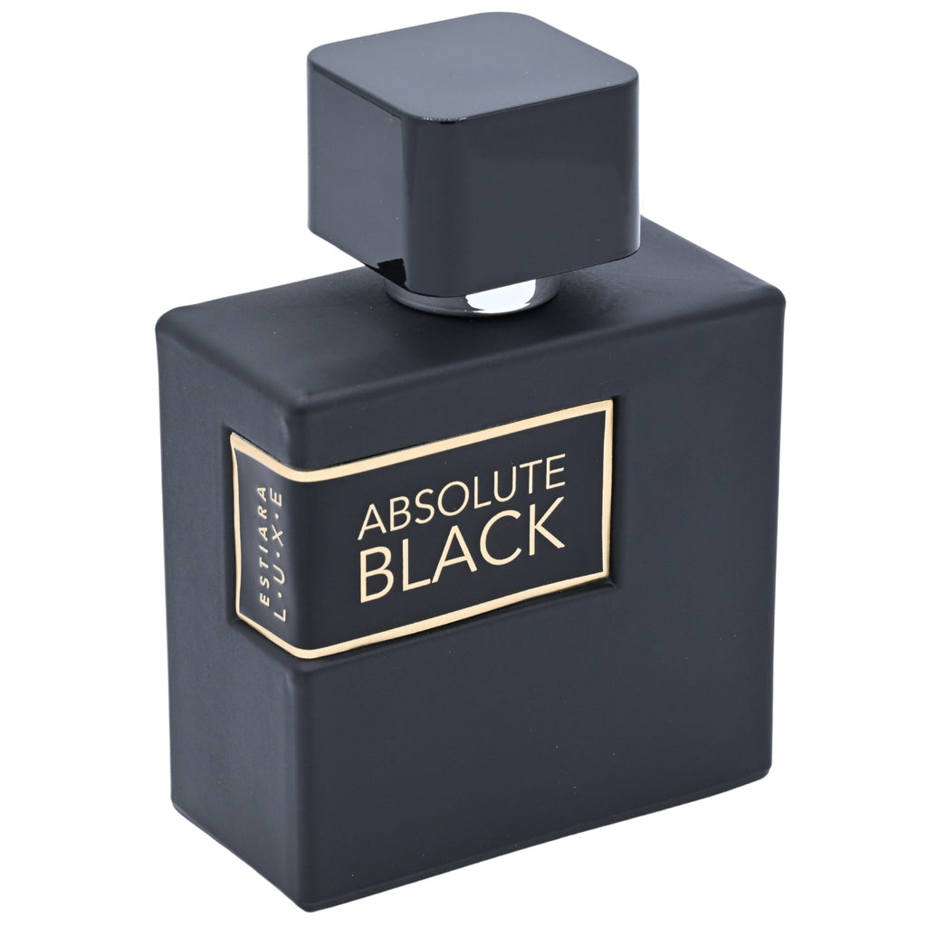 Estiara Luxe Absolute Black EDP Spray Men 3.4 oz 100ml New Box