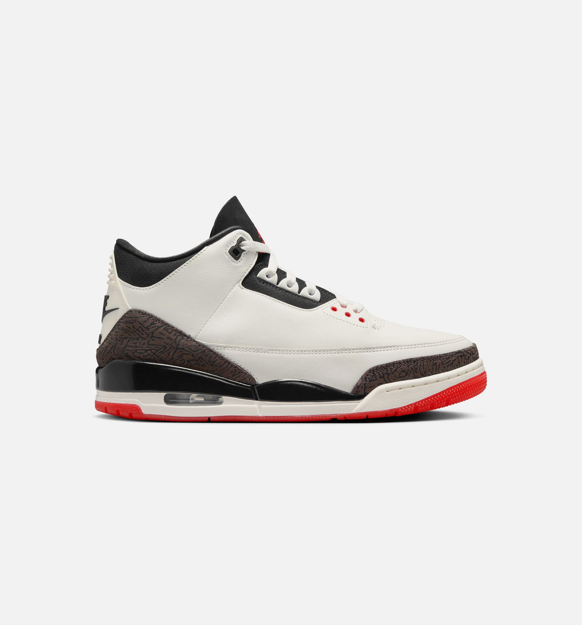 Air Jordan 3 Retro Sail and University Red Mens Lifestyle Shoe - Sail/Black/University Red/Pale Ivory