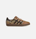 Wales Bonner x Gazelle Snake Mens Lifestyle Shoe - Metallic Gold/Dark Brown/Wonder White