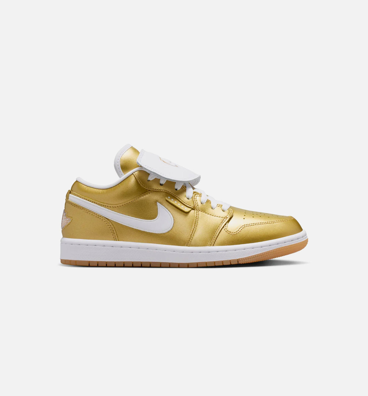 Air Jordan 1 Low Womens Lifestyle Shoe - Gold/White/Gum Yellow