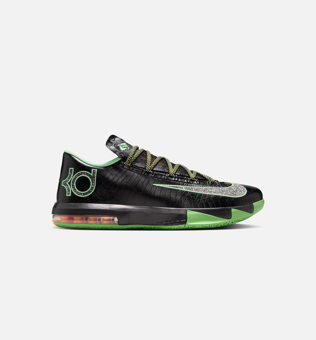 KD 6 Night Vision Mens Basketball Shoe - Black/Multi-Color/Light Lucid Green Free Shipping