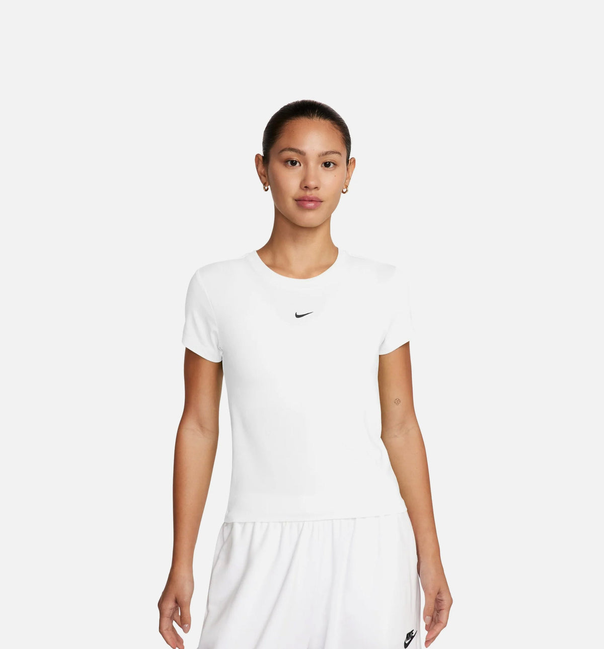 NSW Chill Knit Womens Short Sleeve Shirt - White/Black