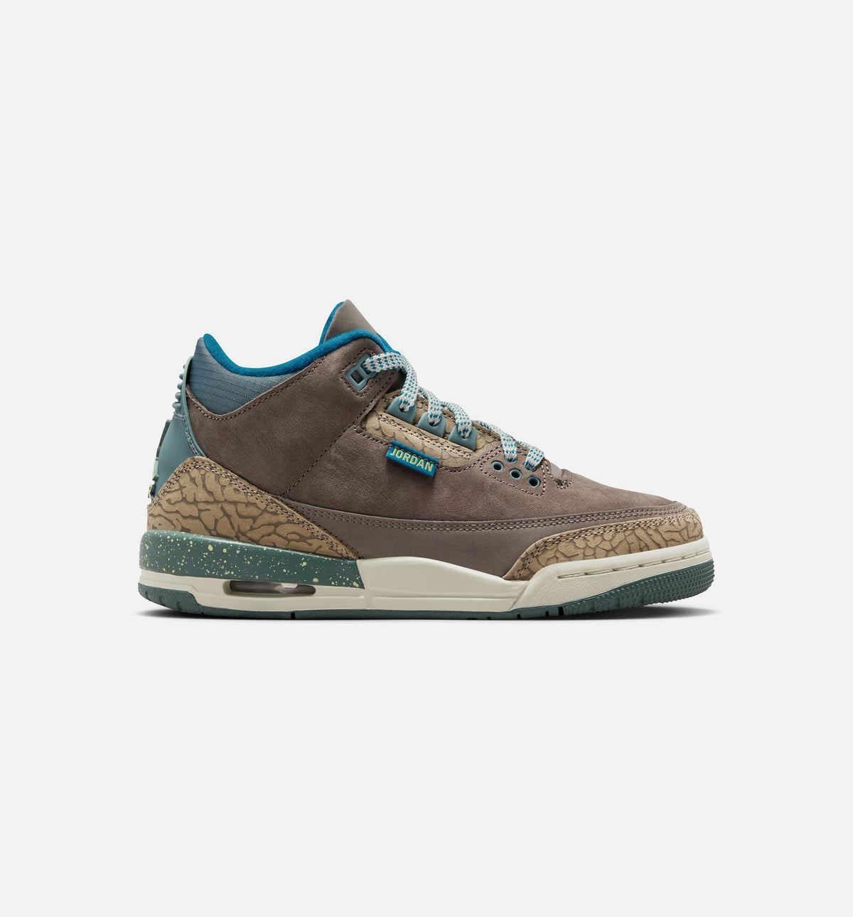Air Jordan 3 Retro Olive Grey Grade School Lifestyle Shoe - Olive Grey/Green Abyss/Khaki/Sea Glass