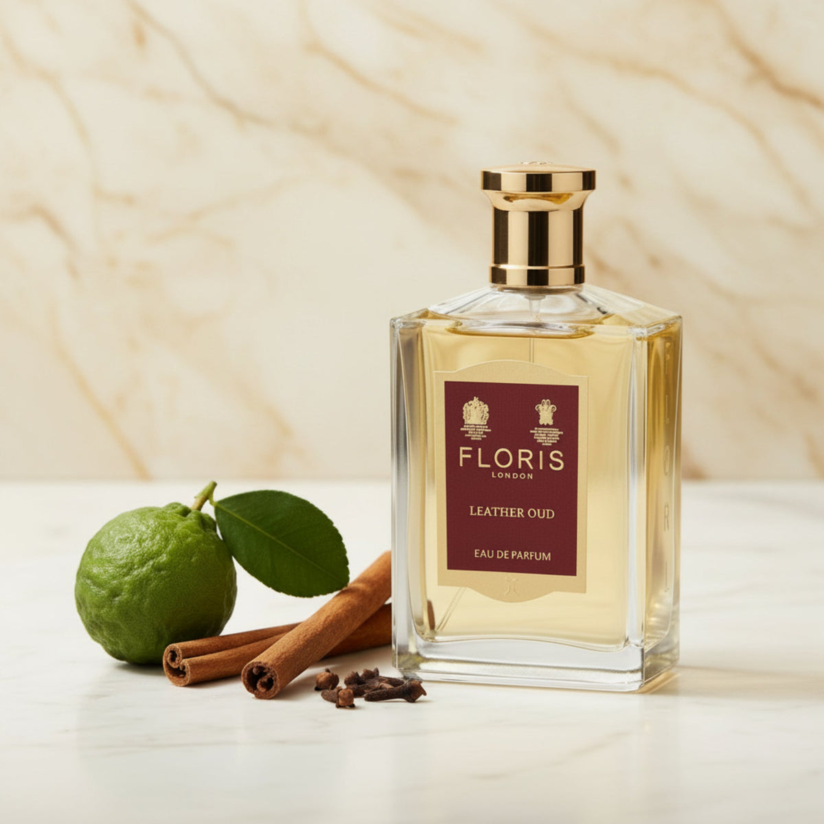 Floris Leather Oud Eau de Parfum Spray, Unisex, 3.4 oz (100 mL) - New Retail Box