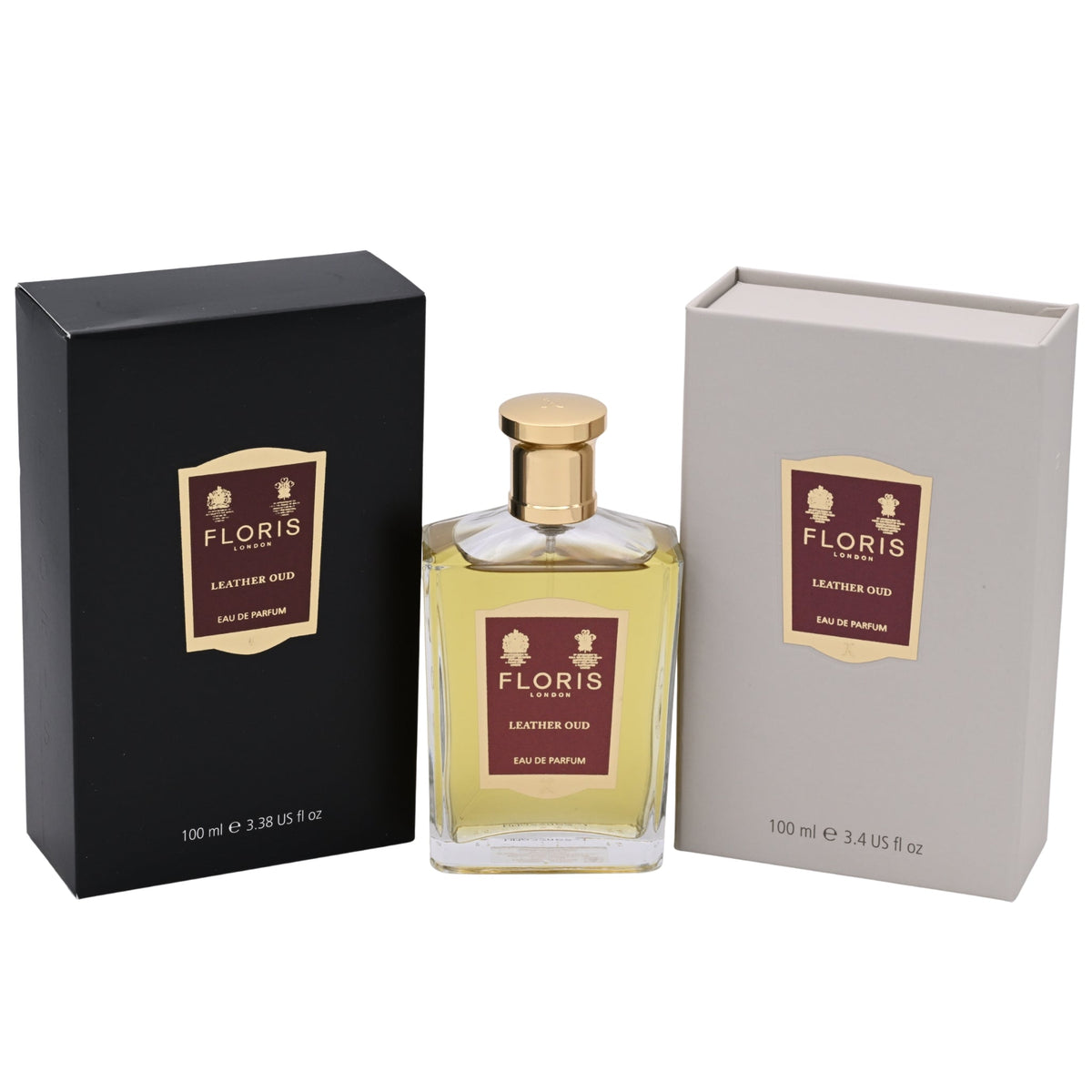 Floris Leather Oud Eau de Parfum Spray, Unisex, 3.4 oz (100 mL) - New Retail Box
