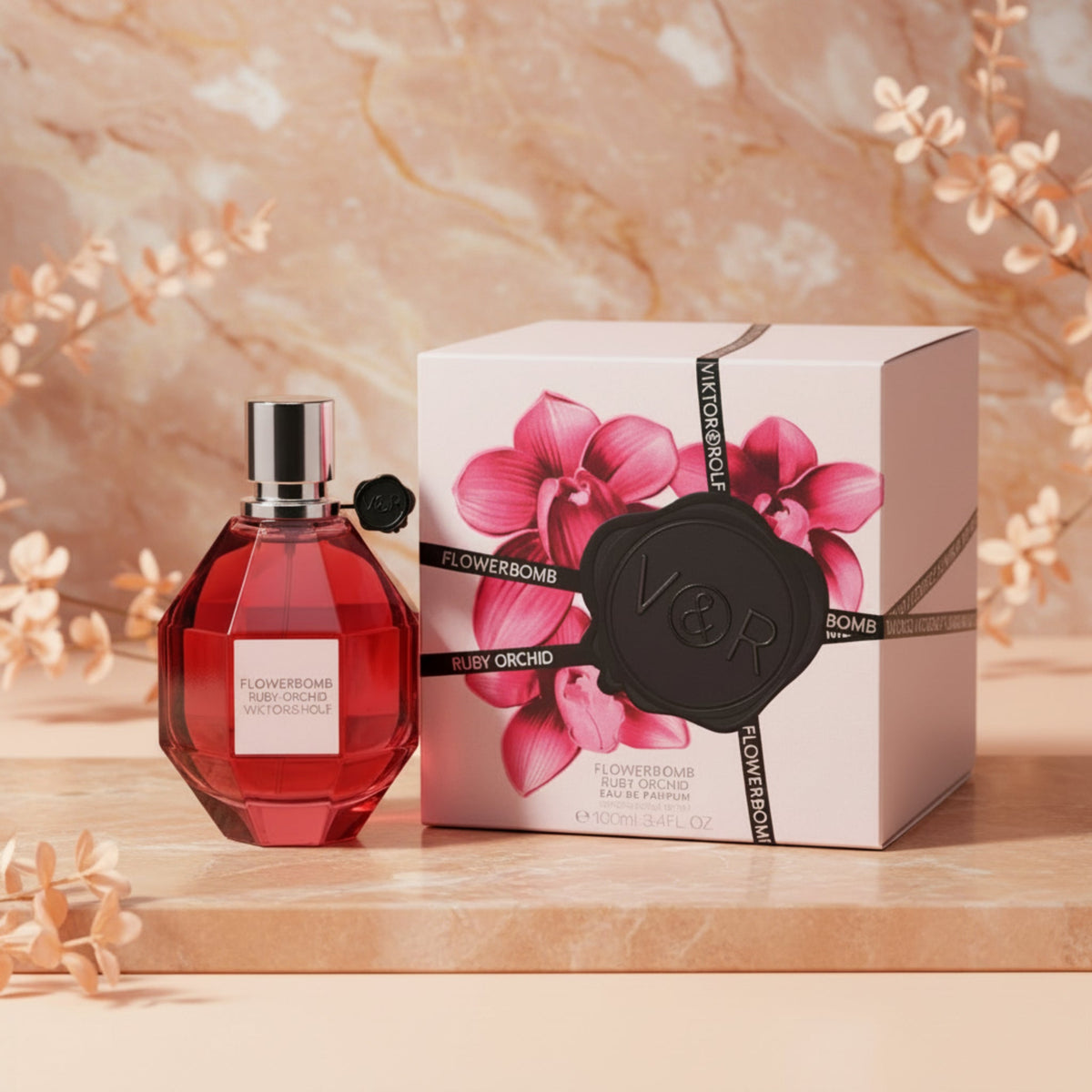 Flowerbomb Ruby Orchid by Viktor & Rolf for her EDP 3.3 /3.4 oz New in Box