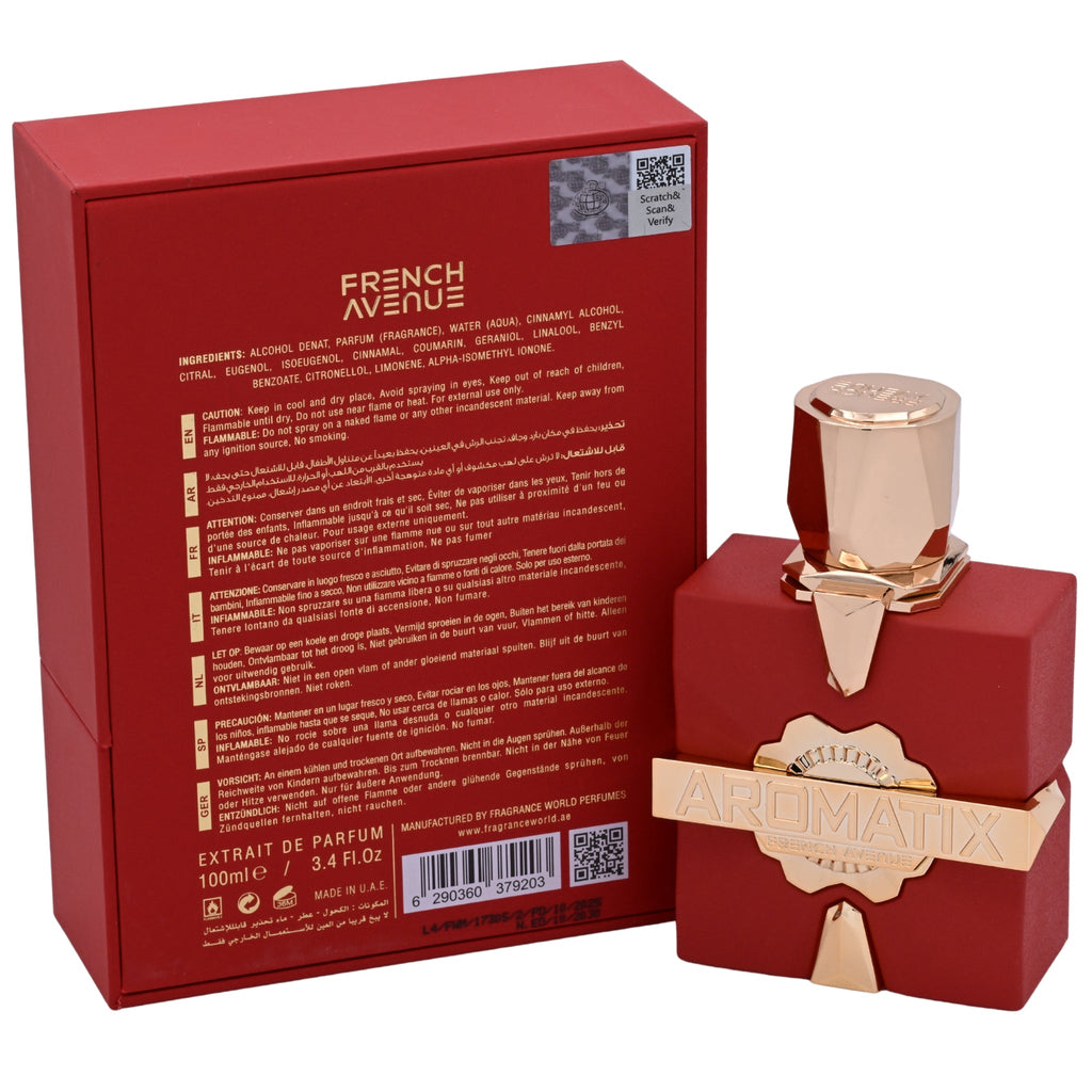 French Avenue Aromatix Carnal Desire Eau de Parfum Spray Unisex 3.3 oz NIB