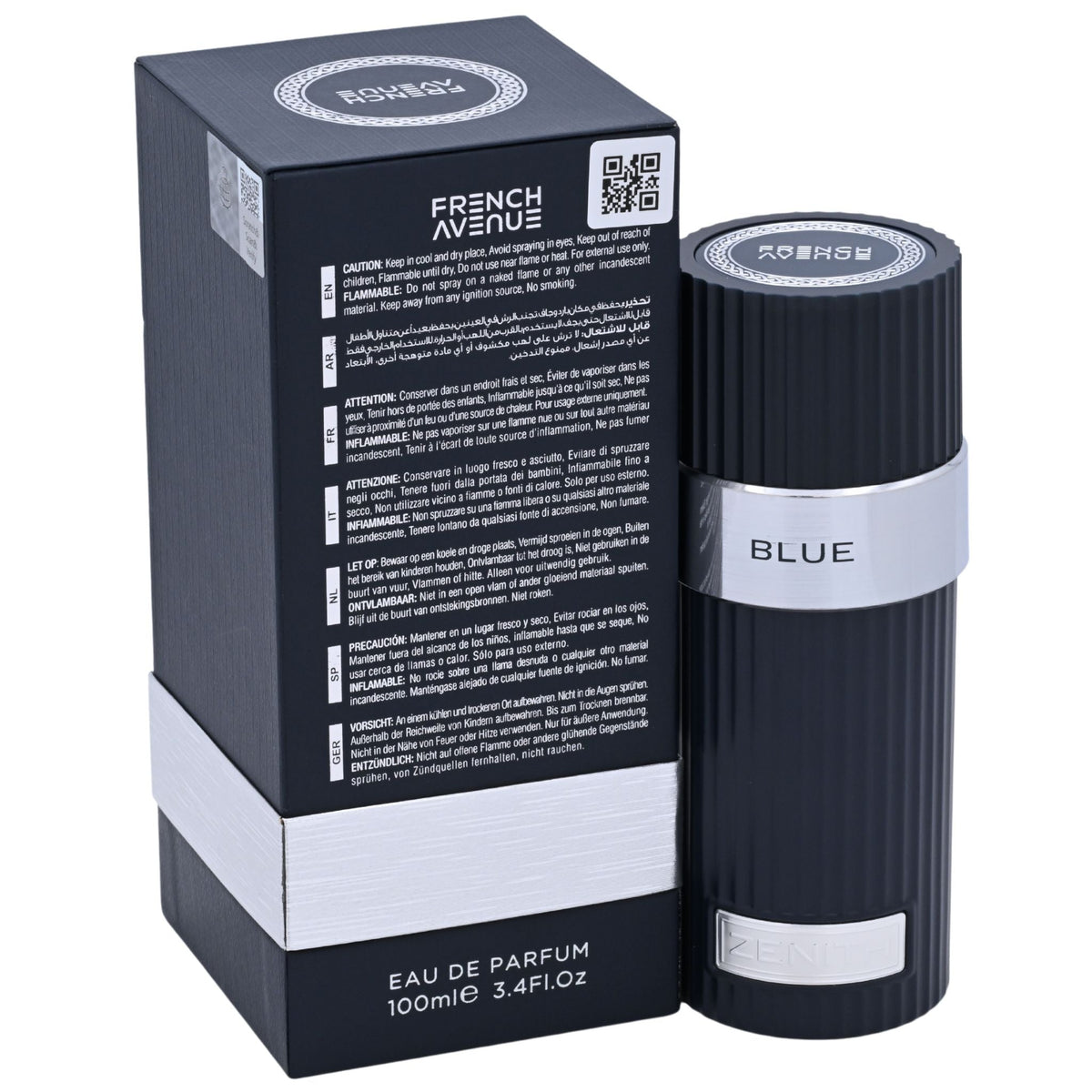 French Avenue Zenith Blue Eau de Parfum Spray for Men 3.4 oz New Retail Box