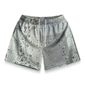 Grey Patchwork Paisley Shorts