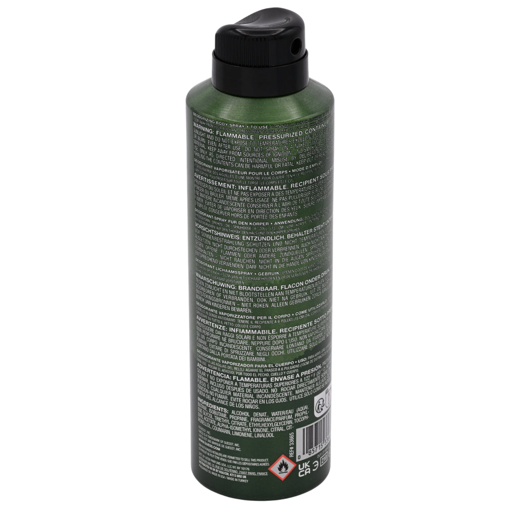 Guess Elements Forest Green Deodorizing Body Spray for Men, 6.0 oz