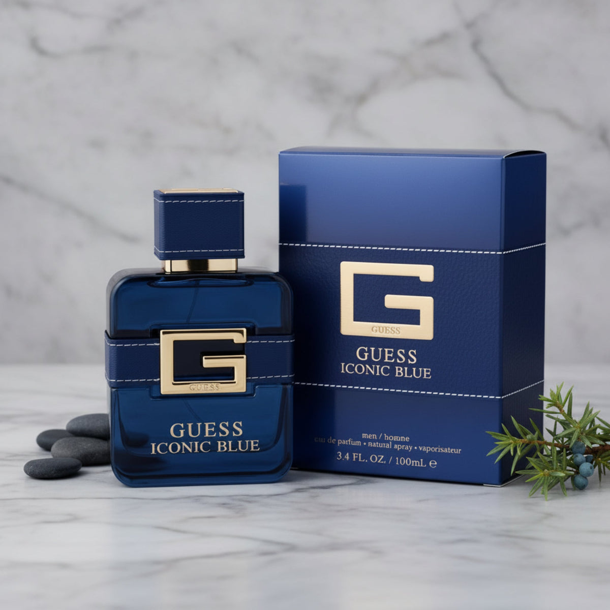 Guess Iconic Blue Eau de Parfum Spray for Men 3.4 oz (100 ml) by Guess